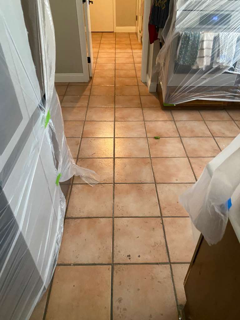 Before: kitchen original flooring